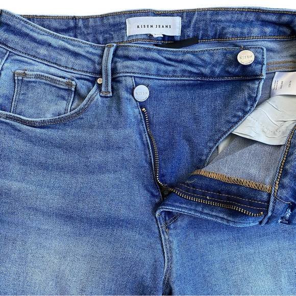 Risen Jeans Blue Womens Cropped Straight Jeans Size 29 - Picture 9 of 14